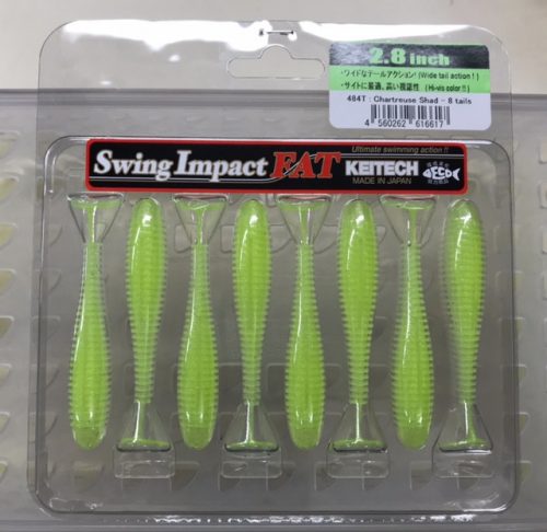 KEITECH SWING IMPACT FAT 2,8″ / #484 Chartreuse Shad